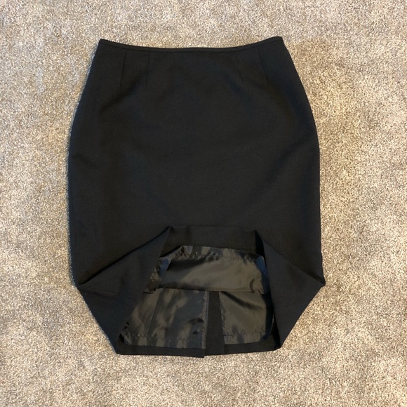 Kasper Pencil Straight Skirt Size 8 Official Classic Black - Picture 5 of 8